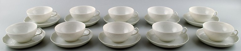 Sjældent Royal Copenhagen flagermusstellet, 10 sæt kaffekopper.