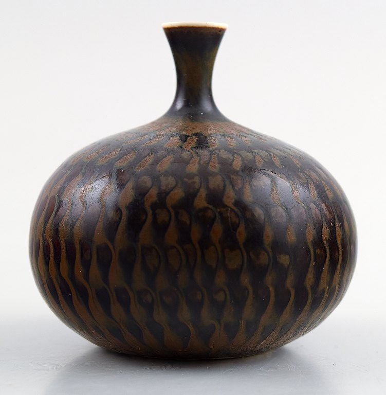 Stig Lindberg (1916-1982), Gustavsberg Studio hand, ceramic miniature vase.