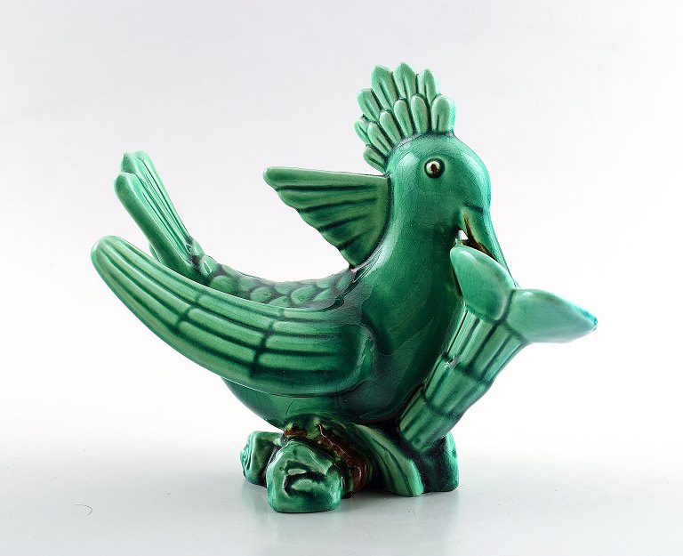 Rare Rörstrand stoneware figure of Gunnar Nylund, bird.
