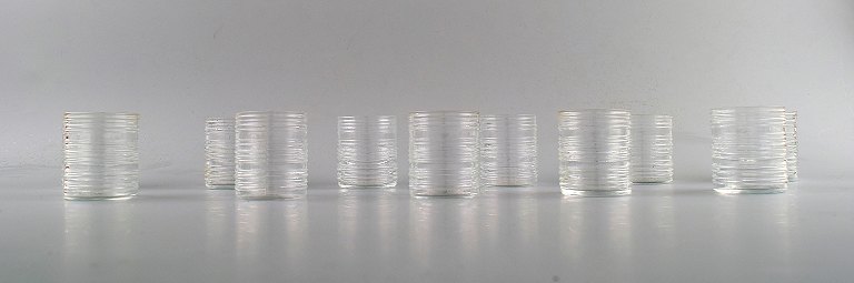 KAJ FRANCK (1911-1989)  ART GLASS, DRINKING/VODKA GLASS, 11 pcs. "Rustica", 
Notsjö.