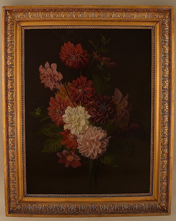 Old master. Olie på træ, Fra 1700 tallets slutning, 1800-tallets begyndelse.
Blomsteropstilling.