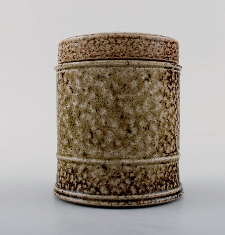 Kähler, Denmark, glazed stoneware lidded jar by Nils Kähler.
