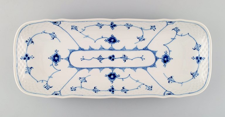 Bing & Grondahl/ B&G blue fluted rectangular large celery dish.
