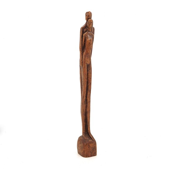 Sehr grosse Otto P-Figur, Holz. Signiert. H: 140cm