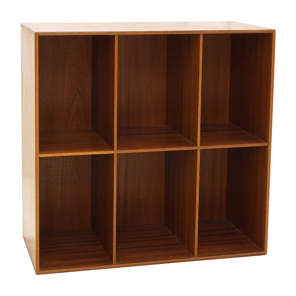 Mogens Koch, Denmark: A mahogany bookcase produced by Rud. Rasmussen, Denmark. 
H: 76,5cm. W: 76cm. D: 36cm