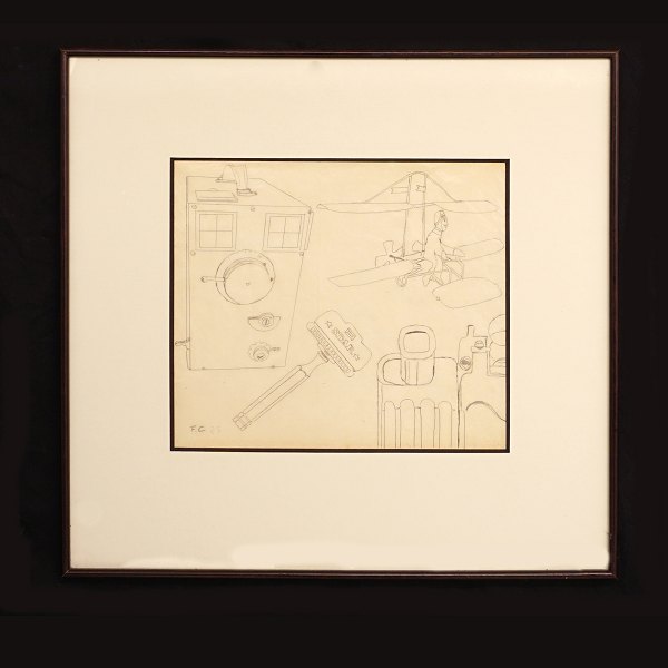 Franciska Clausen, 1899-1986, two drawings. Signed 1927. Size: 28x31cm & 18x28cm