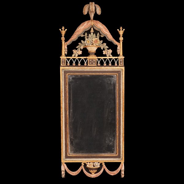 An end 18th century Louis XVI mirror. Denmark circa 1780. Size: 111x41cm