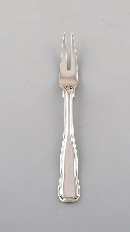 Georg Jensen Old Danish cold meat fork in sterling silver.
