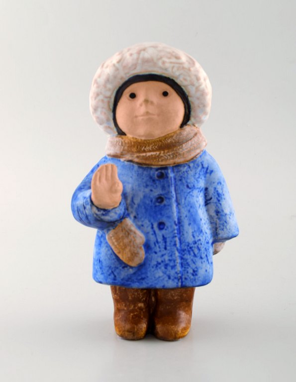 Rare figure, Lisa Larson for Gustavsberg, "Flicka 4 år" / "4 year old girl", 
glazed ceramics. 1970