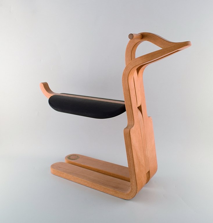 Magnus Olesen. 40 year Anniversary Rocking Horse in Elm Tree. Danish design, 
dated 1977.