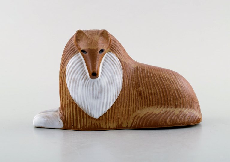 Lisa Larson for Gustavsberg. Collie in glazed stoneware. Late 20th century.