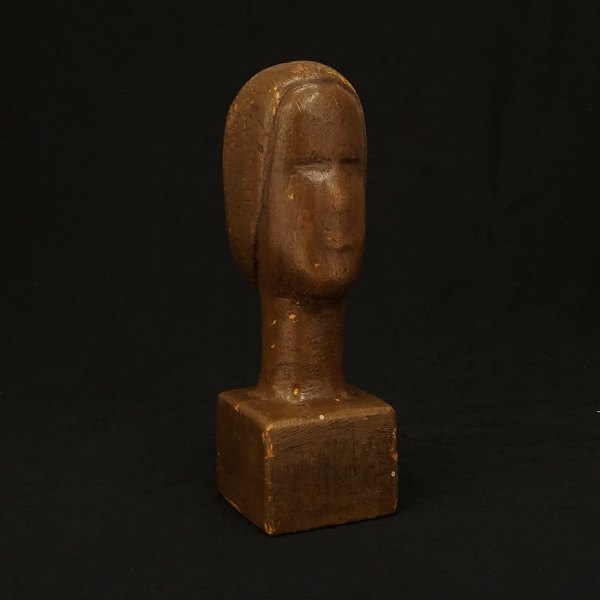 Otto Pedersen, 1902-95: Buste aus Holz. Signiert. H: 26cm