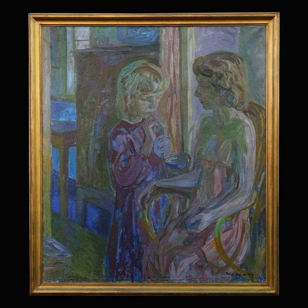 Paul Høm, 1905-94, oil on canvas. Signed and dated 1944. Visible size: 115x99cm. 
With frame: 127x111cm