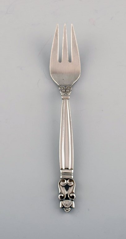 Georg Jensen Acorn fish fork in sterling silver. 8 pcs in stock.
