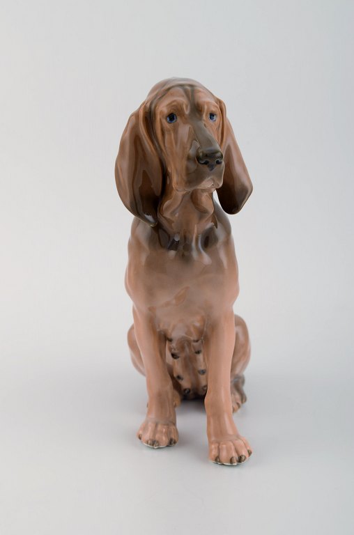 Royal Copenhagen porcelænsfigur. Blodhund. Modelnummer 1322. 1920