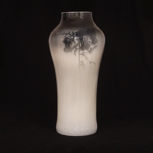 A very large porcelain vase signed by Bertha Natanielsen, 1869-1914, for Royal 
Copenhagen. H: 53cm