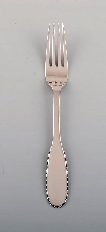 Evald Nielsen number 14 dinner fork in hammered silver (830). 1920s. 9 pcs in 
stock.
