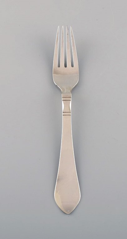 Georg Jensen Continental lunch fork in sterling silver. Seven pcs in stock.
