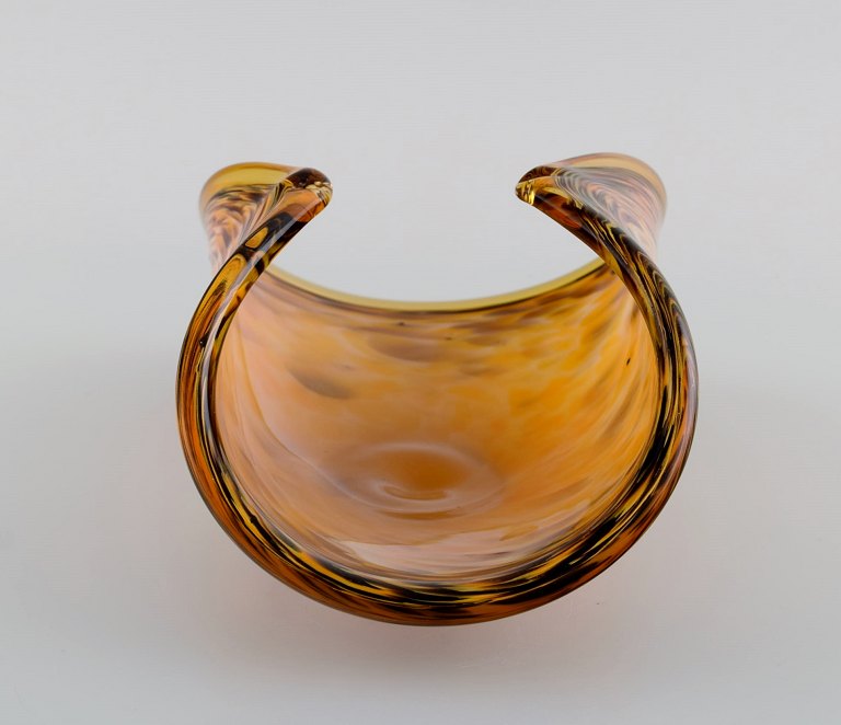 Stor Murano skål i polykrom mundblæst kunstglas. 1960/70