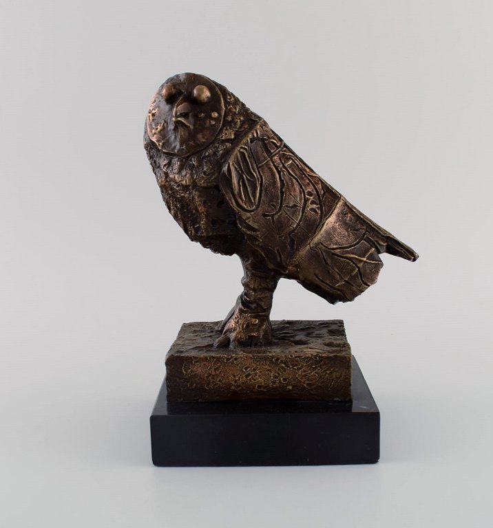 Skulptur af ugle i bronze efter Pablo Picasso. Limited edition. Abstrakt 
bronzeskulptur af høj kvalitet på marmorbase. 1980