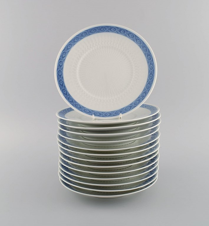 14 Royal Copenhagen Blå Vifte frokosttallerkener. 1960/70