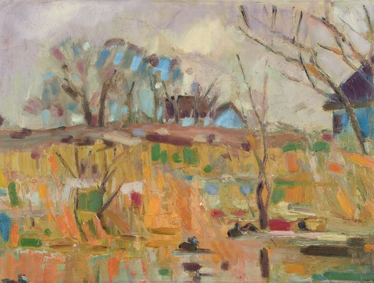 Grete Krøger Petersen, Danish artist.
"Spring in Bagsværd Mose".