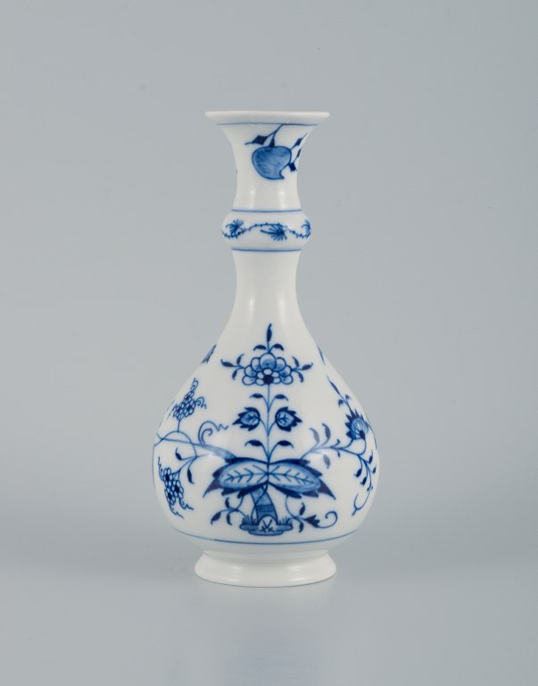 Meissen, Germany, blue onion pattern vase.