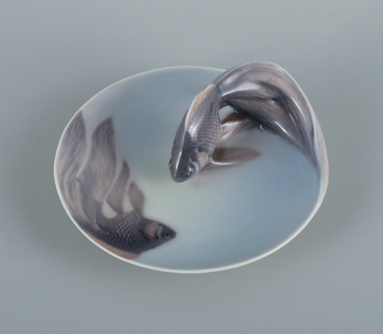 Royal Copenhagen, bowl with fish.
