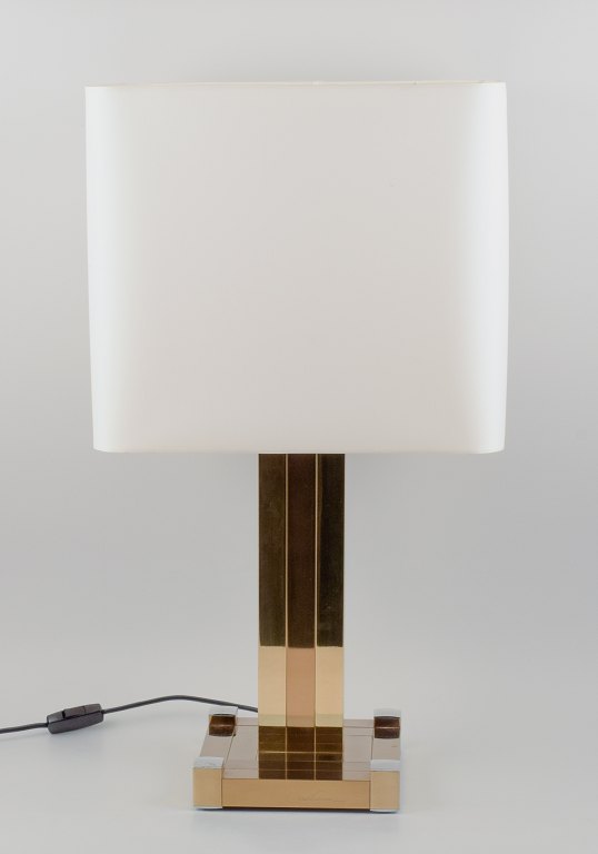 Lumica, Spain. Large art deco table lamp.