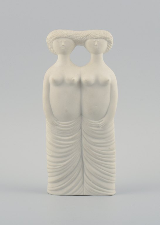 Stig Lindberg for Gustavsberg, Parian 2 - "Tvillingerne", figur i biscuit 
porcelæn.