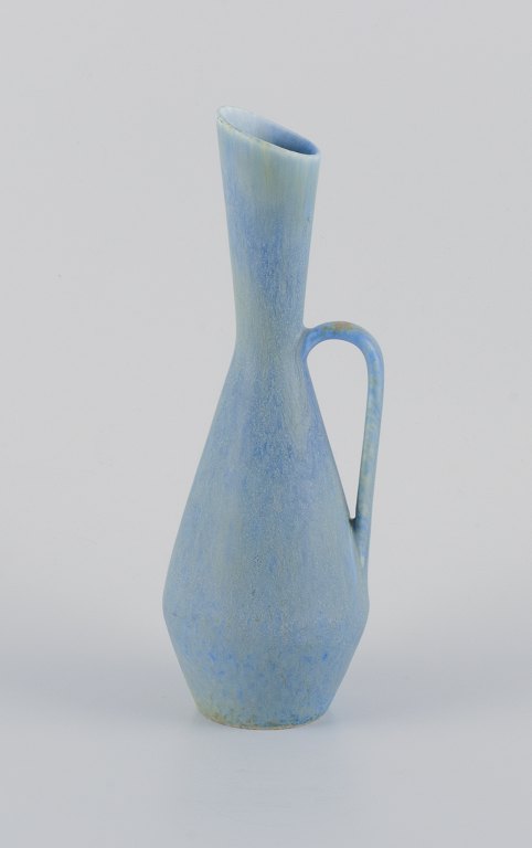 Carl Harry Stålhane (1920-1990) for Rörstrand, keramikkande/vase i blågrøn 
glasur.