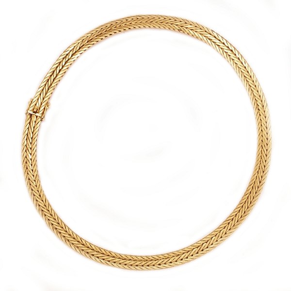 Halskette aus 18kt Gold. L: 39cm. G: 77,1gr