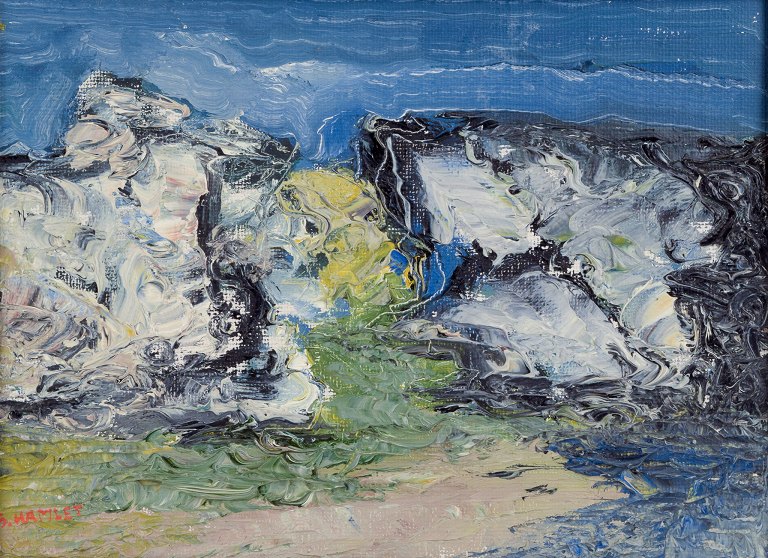 S. Hamlet, Swedish artist. Oil on painter