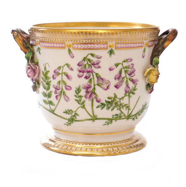 Large Royal Copenhagen Flora Danica Champagne cooler 3571. "Vicia silvatica L." 
H: 17,5cm