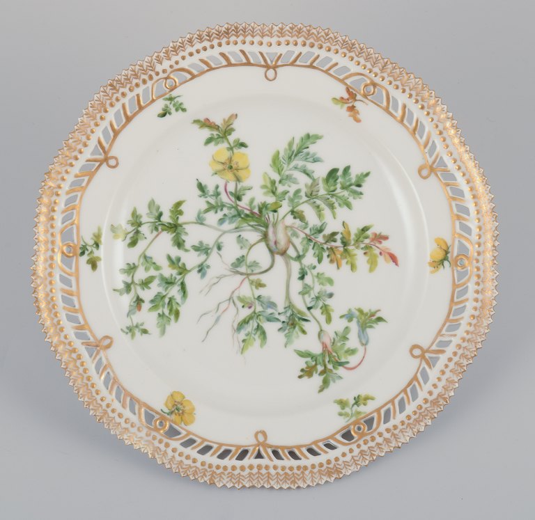 Royal Copenhagen Flora Danica, open lace lunch plate.