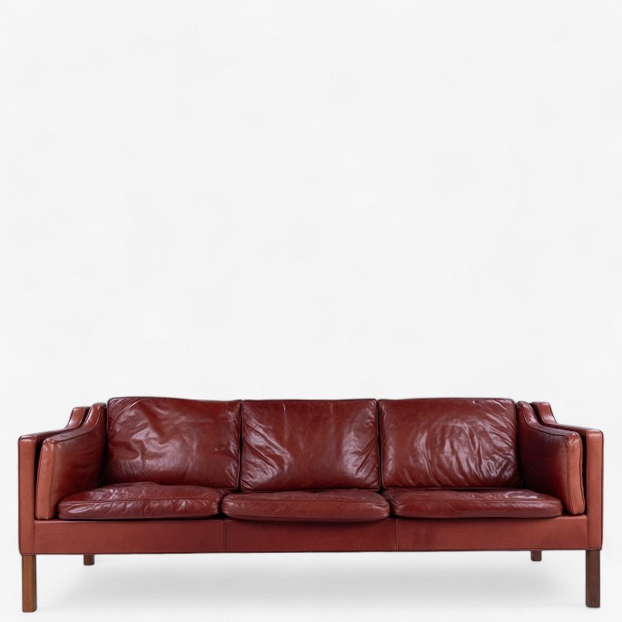 Børge Mogensen / Fredericia Furniture.
BM 2213 - 3 seater sofa in patinated 