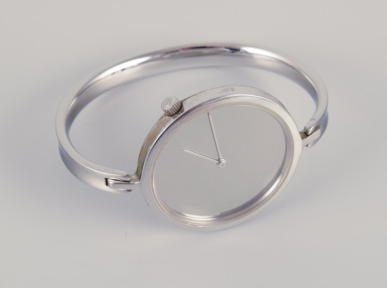 Vivianna Torun Bülow-Hübe for Georg Jensen, steel wristwatch.