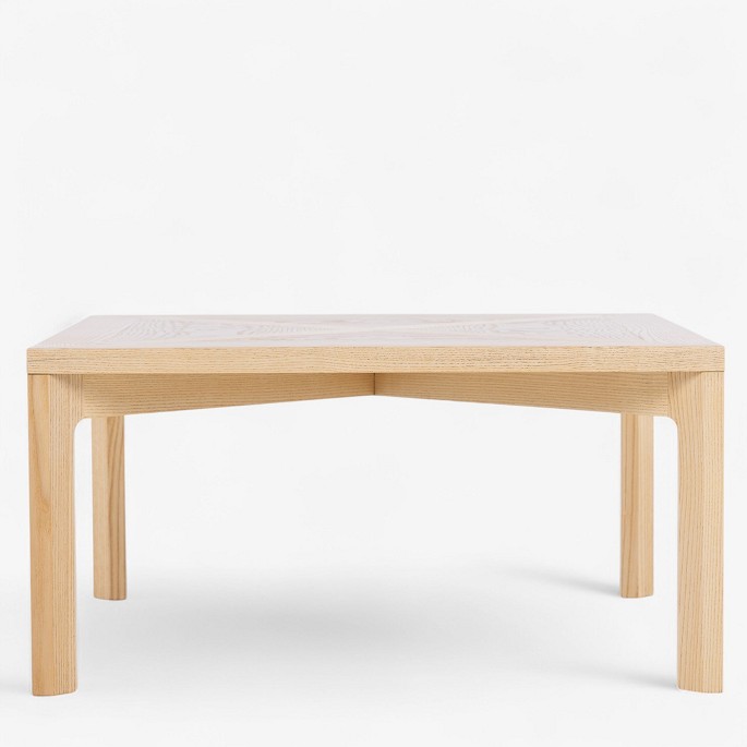 Poul Kjærholm / PP Møbler.PK 70 - Square coffee table in patinated ash wood. Manufacturer