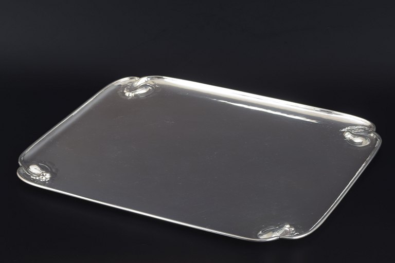 Georg JensenRectangular silver tray with “Magnolia Blossom” decoration, model 2B, 1933–1944.