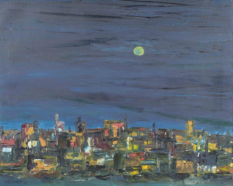 Van de Vooren, , hollandsk kunstner.Bartholomeusnacht, 1969Olie på lærred