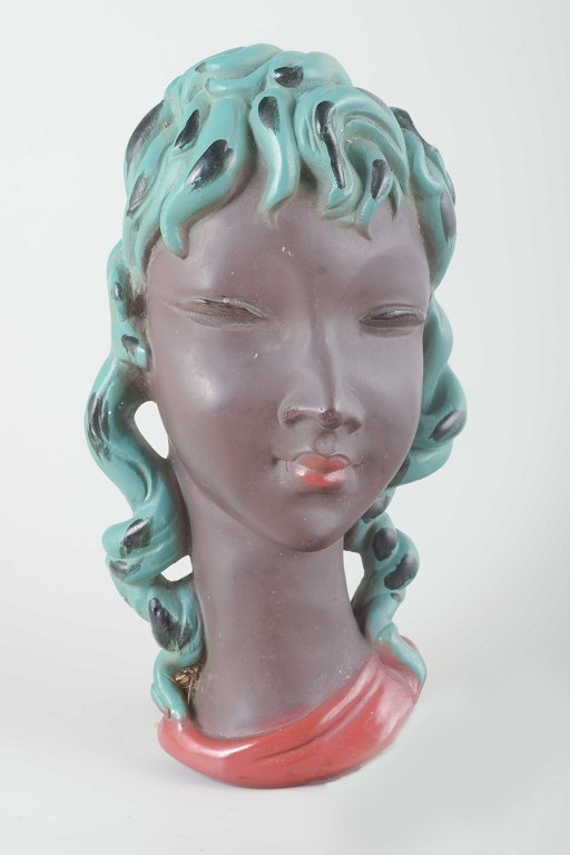 Gino Manca
Ceramic bust, mid-20th century.