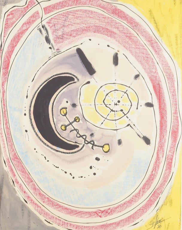 Ubekendt kunstner Akvarel, 1970.