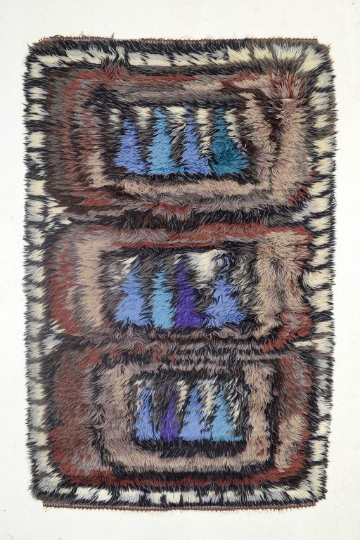 Skandinavisk designerRya-tæppe, 1960/70’erne.