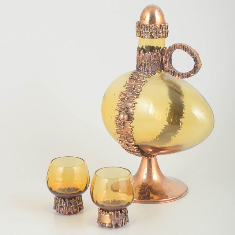 Pentti Sarpaneva for FinlandKaraffel med to tilhørende glas, 1970’erne.