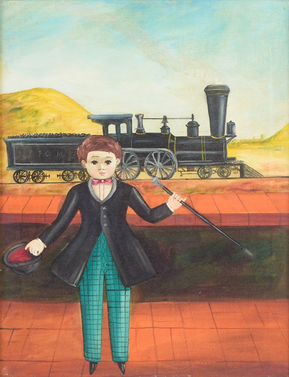 Agapito Labios, oliemaleri på lærred, mexicansk kunstner.