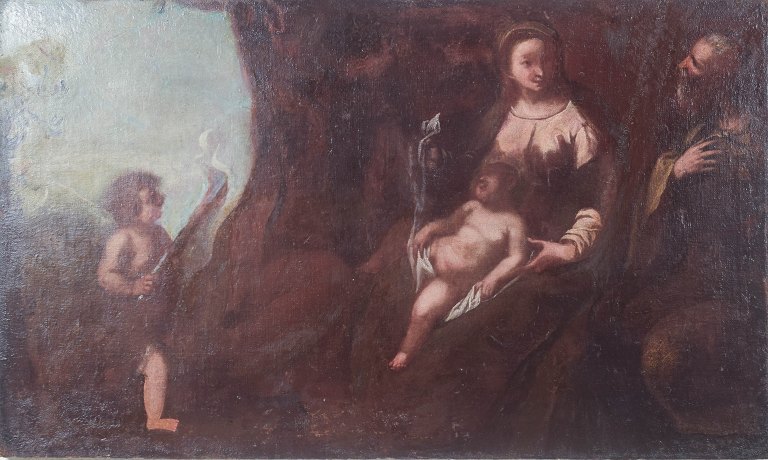 Flemish school, religious subject, old master.