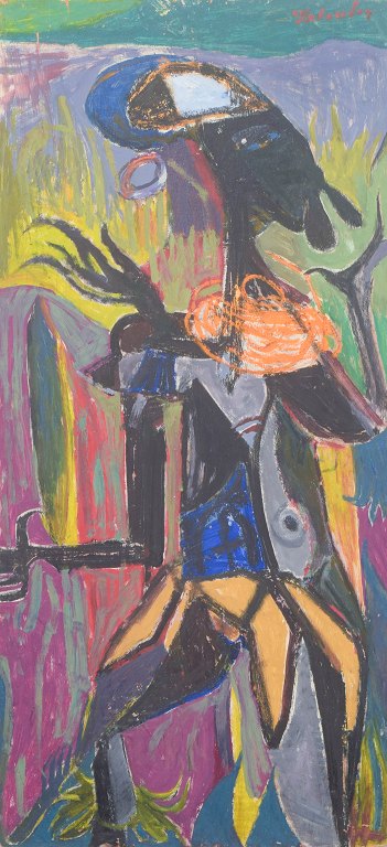 Helander, oliemaleri på plade, svensk kunstner.