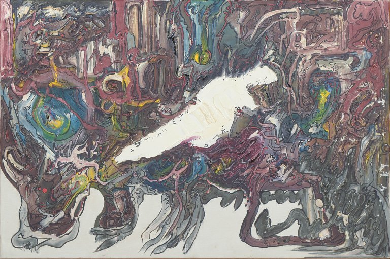 Ulf Eriksson, oliemaleri på lærred, listet svensk billedkunstner.