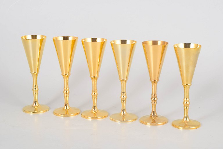 Pierre Forssell for Skultuna, set of six schnapps cups.
