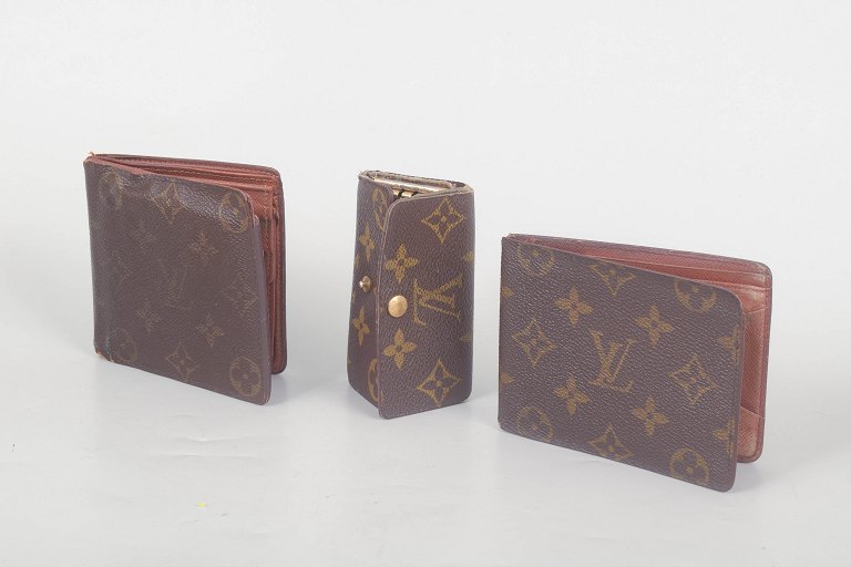 Louis Vuitton sæt med to punge og nøgleetui.
